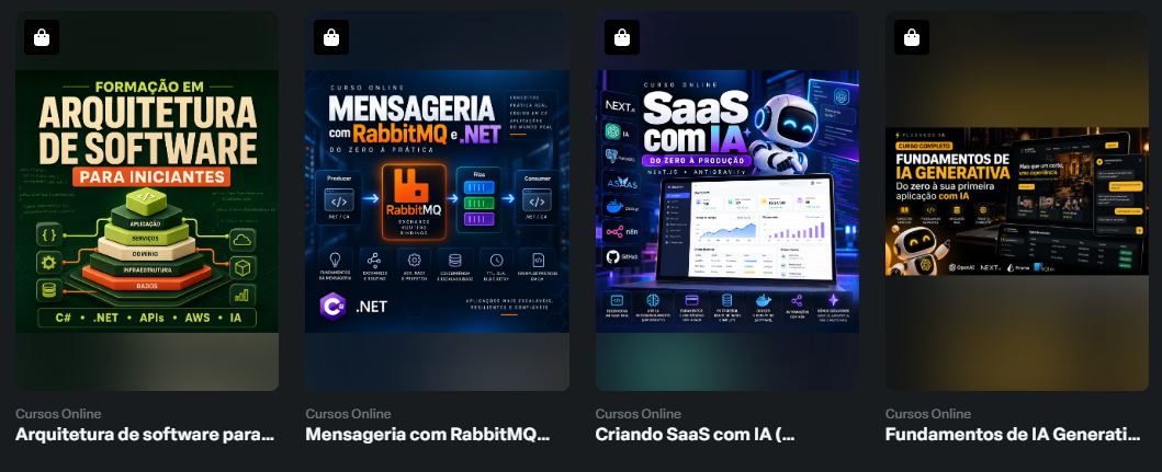 Os quatro cursos da Formação Completa Plugando IA